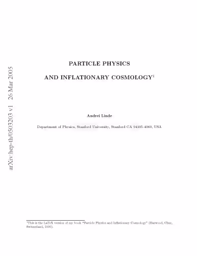 خرید و دانلود نسخه کامل کتاب Particle Physics and Inflationary Cosmology