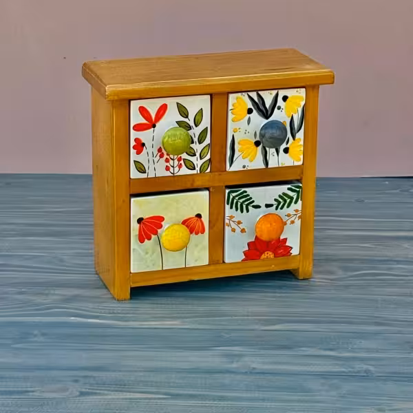 دراور رومیزی با چهار کشو طرح شش