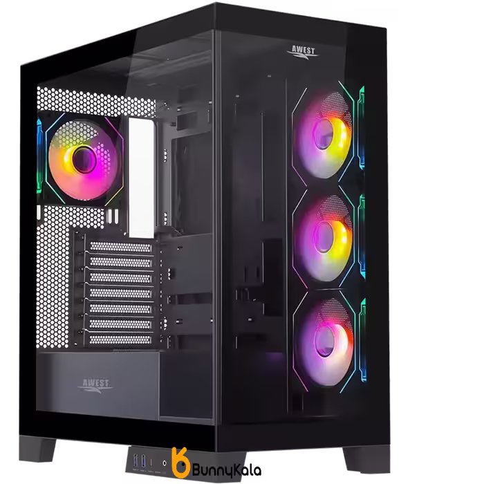 کیس کامپیوتر اوست مدل GT AQ16 MB ARGB Mid Tower مشکی