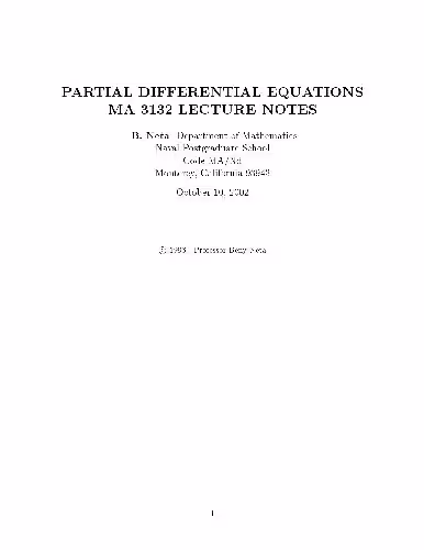 خرید و دانلود نسخه کامل کتاب Partial differential equations, lecture notes