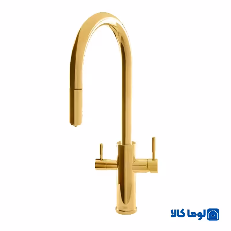 شیر ظرفشویی شاوری (تصفیه دار) راسان مدل هلگا طلا مات