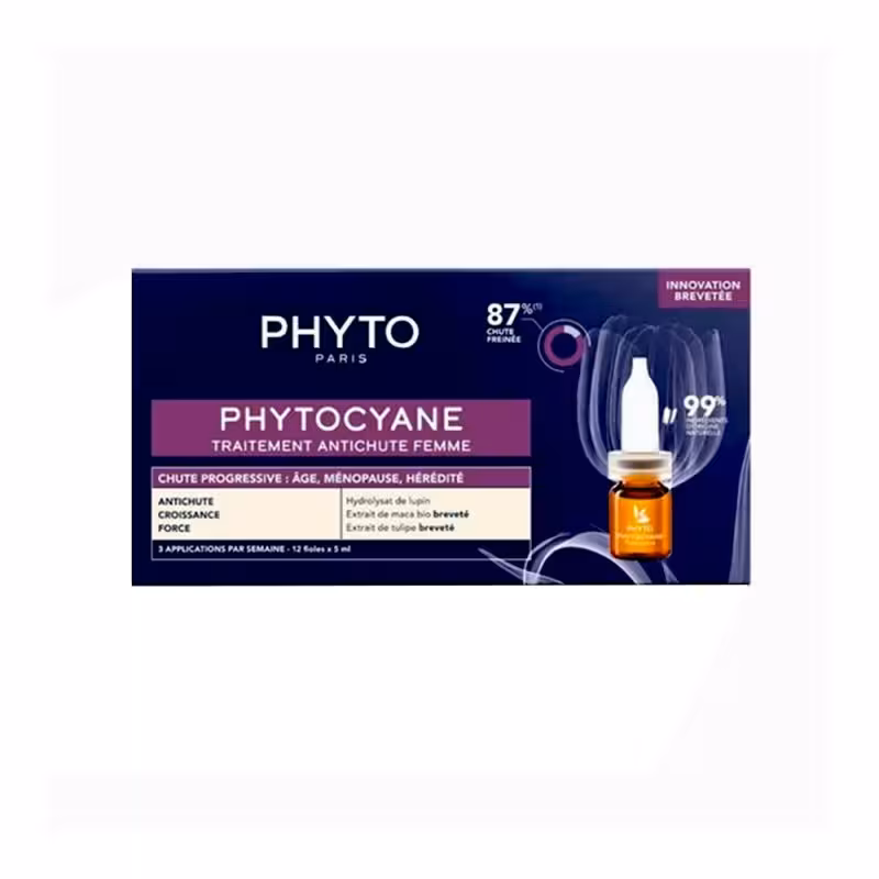 کیت ضدریزش مو فیتوسیان 87% بانوان Phyto Anti Hair Loss Treatment serum woman