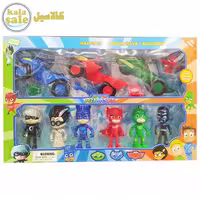 مجموعه فیگور پی جی مسک شب نقاب 6 عددی به همراه موتور PJMasks