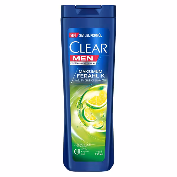 شامپو کلیر لیمویی برای موی چرب آقایان Clear men حجم 350 میل