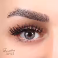لنز رنگی فصلی بیوتی 500 ساعته، شماره 13 مدل EPC310 هاله دار و رگه دار طوسی عسلی تیره BEAUTY COLORED CONTACT LENS NUMBER 13 EPC310