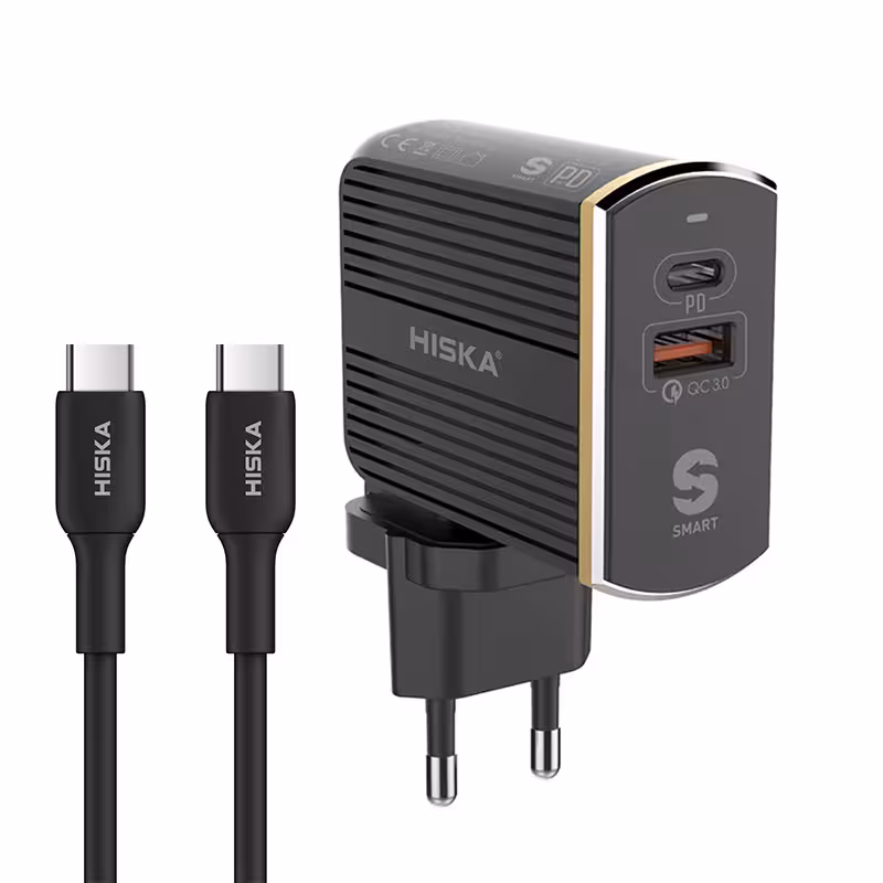 شارژر دیواری هیسکا مدل H-114PD به همراه کابل PD