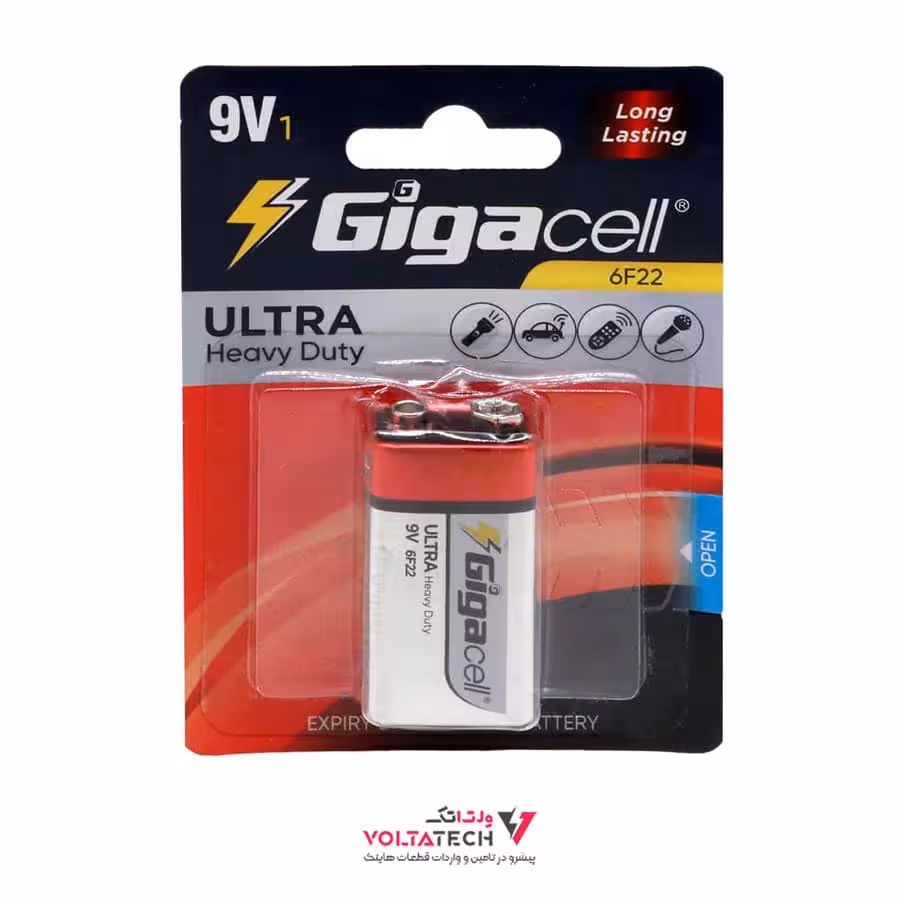 باتری کتابی کارتی 9 ولت گیگاسل ULTRA Giga cell