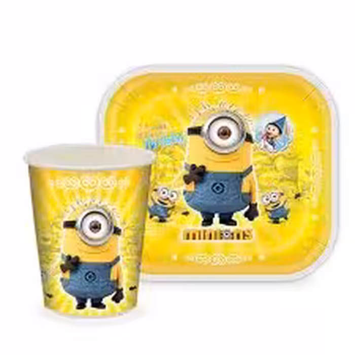 پیش دستی و لیوان مینیون بسته 20 عددی