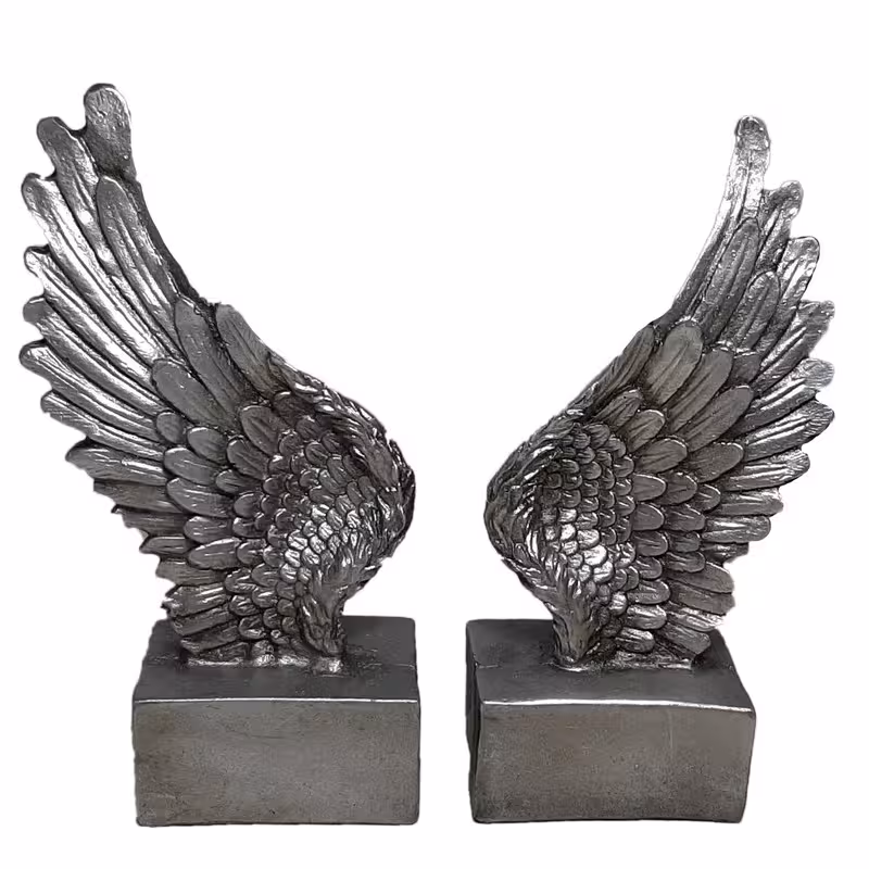 مجسمه نگهدارنده کتاب طرح بال مدل N30 مجموعه 2 عددی