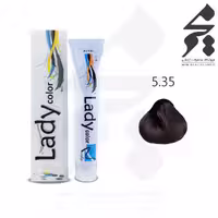 رنگ مو لیدی کالر Lady color شماره 5.35 حجم 100 میلی لیتر رنگ قهوه ای طلای ماهاگونی روشن