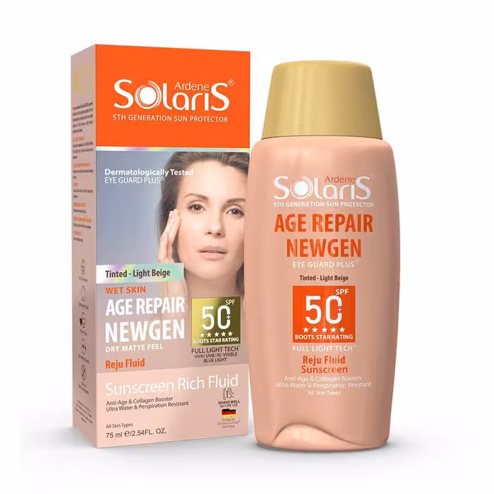 فلوئید ضد آفتاب مناسب پوست های دارای چروک آردن سولاریس، SPF50+