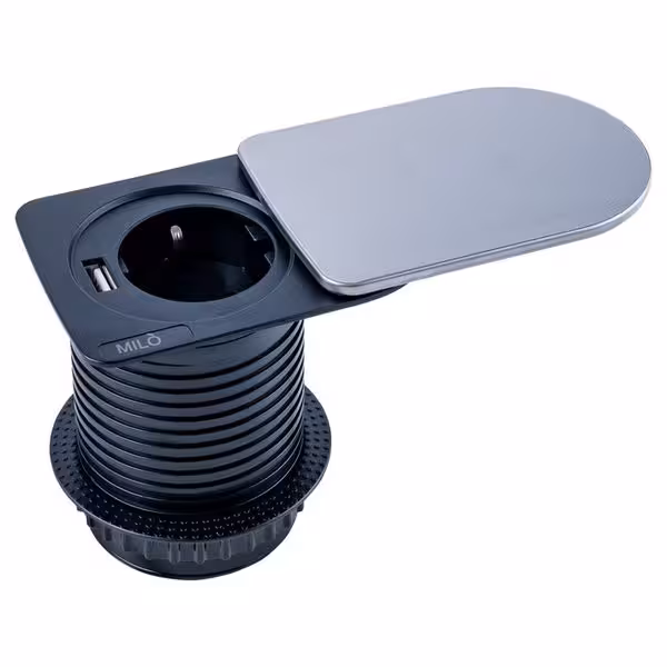 پریز توکار آسانسوری مدل 1055 میلو | یراقینو فروش یراق آلات کابینت و درب