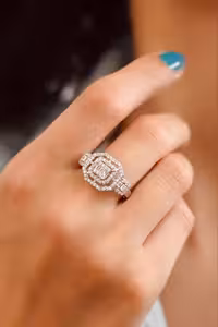 انگشتر امرالدکات ایتالیایی جواهری نقره زنانه کد 10907