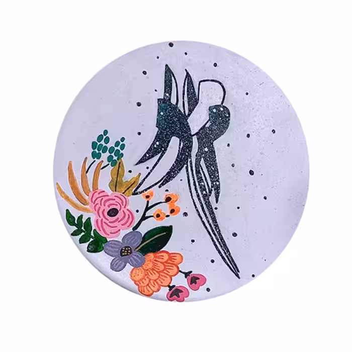 بشقاب دیوارکوب سفالی مدل مادر کد 01 مجموعه 3 عددی