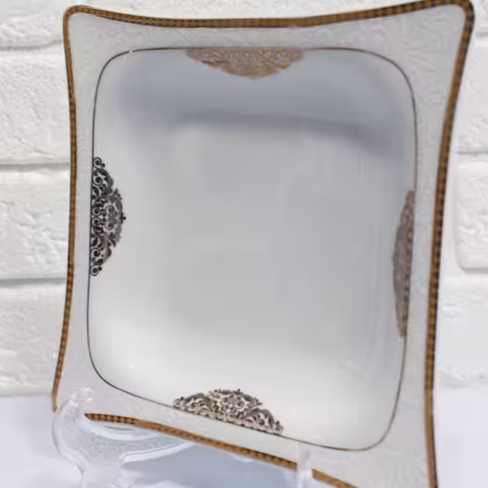 بشقاب خورش خوری چینی پارس مدل درسا کد 12-2016 بسته 6 عددی