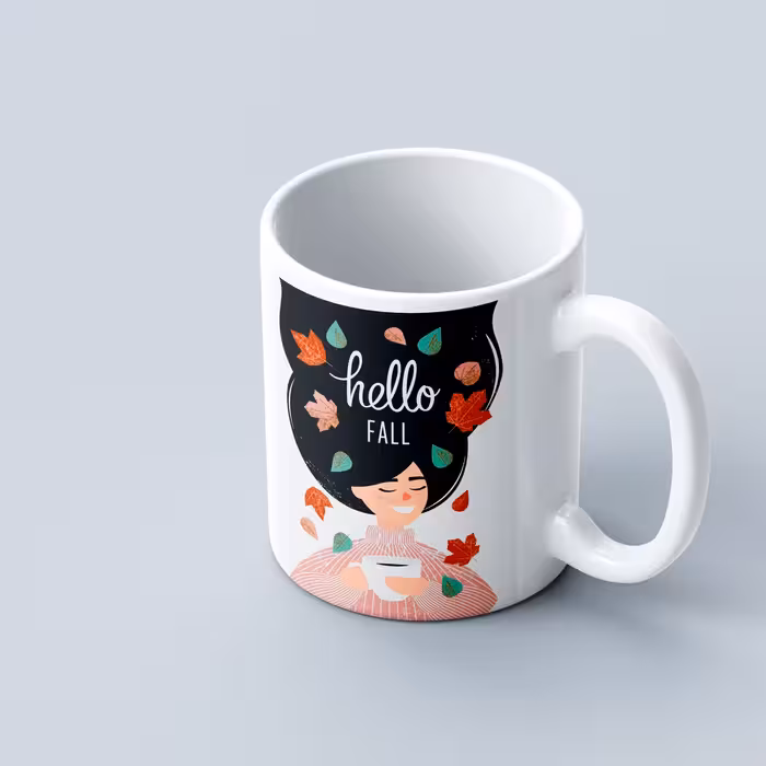 ماگ مدل دخترانه پاییز کد M1119