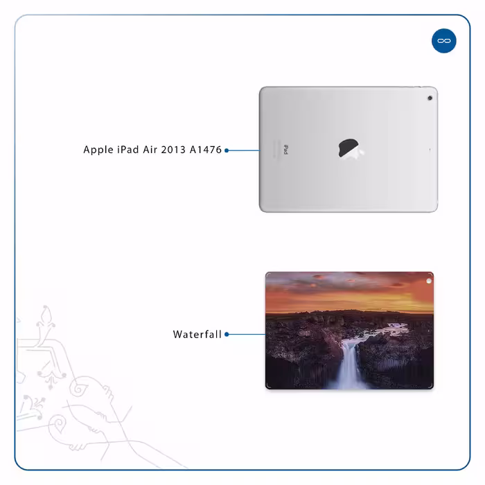 برچسب پوششی ماهوت مدل Waterfall مناسب برای تبلت اپل iPad Air 2013 A1476