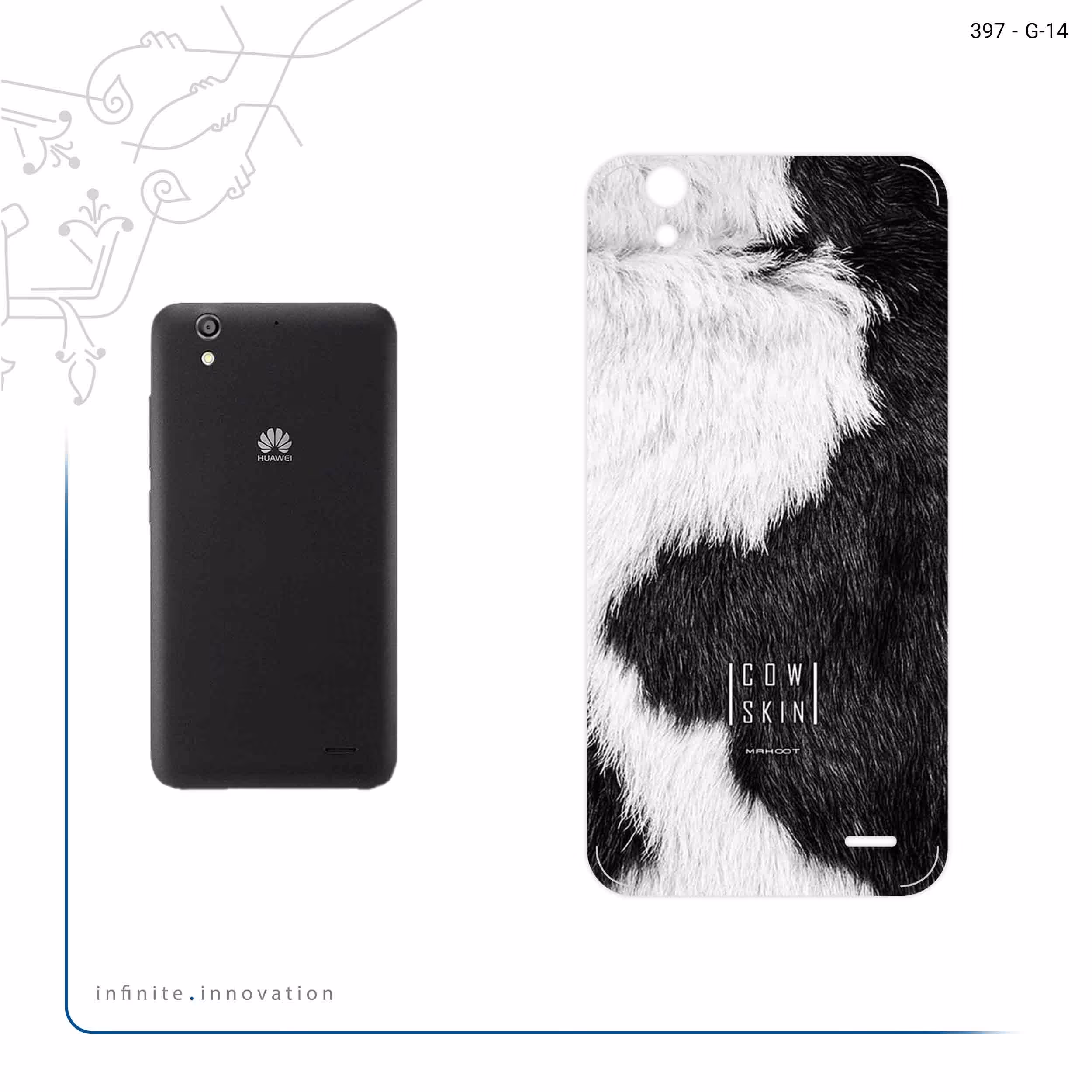 برچسب پوششی ماهوت مدل Cow Skin مناسب برای گوشی موبایل هوآوی Ascend G630