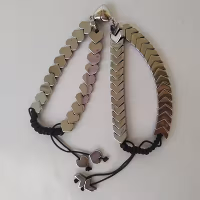 دستبند مدل مگنتی طرح قلب  کد MZ3 مجموعه 2 عددی