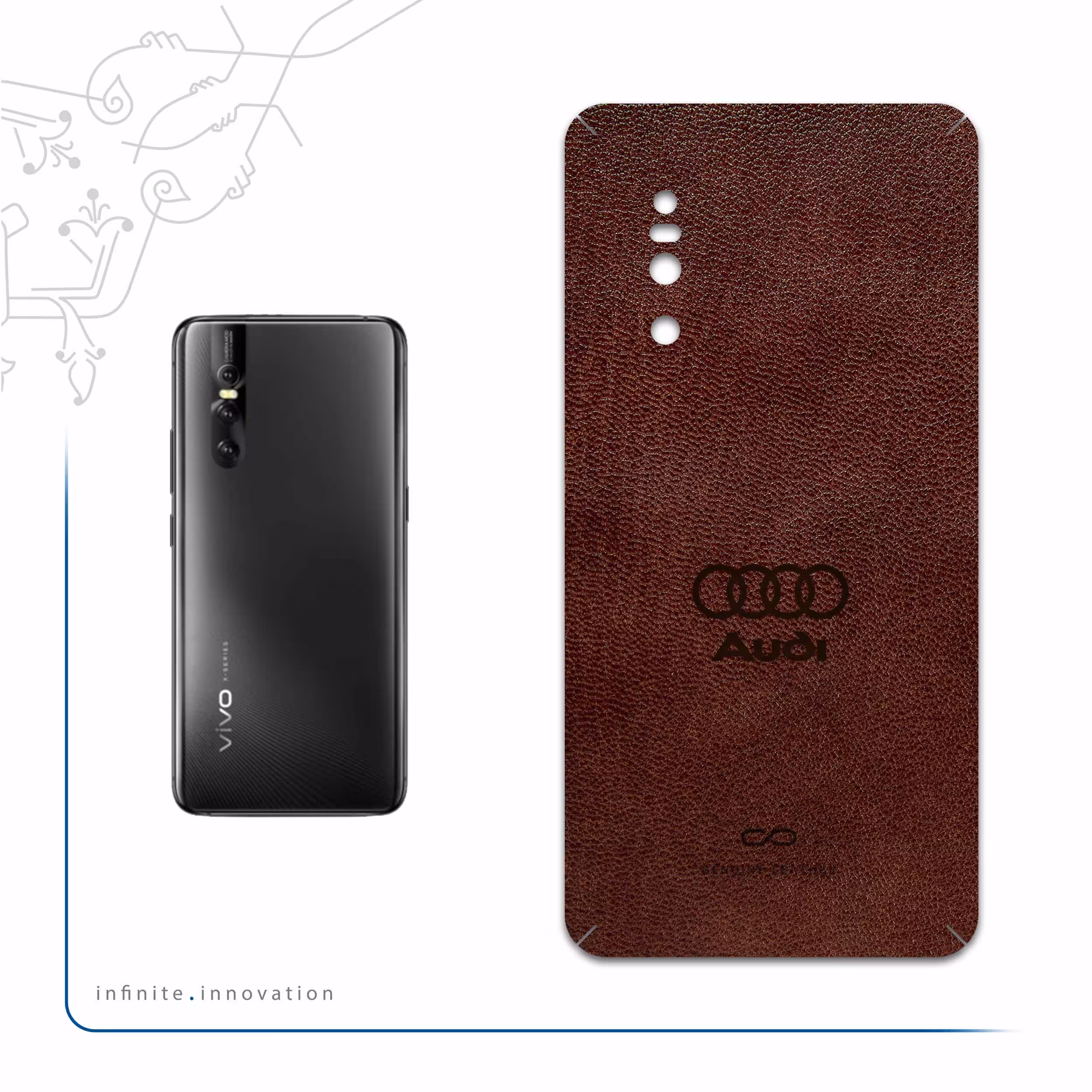 برچسب پوششی ماهوت مدل NL-AUDI مناسب برای گوشی موبایل ویوو X27