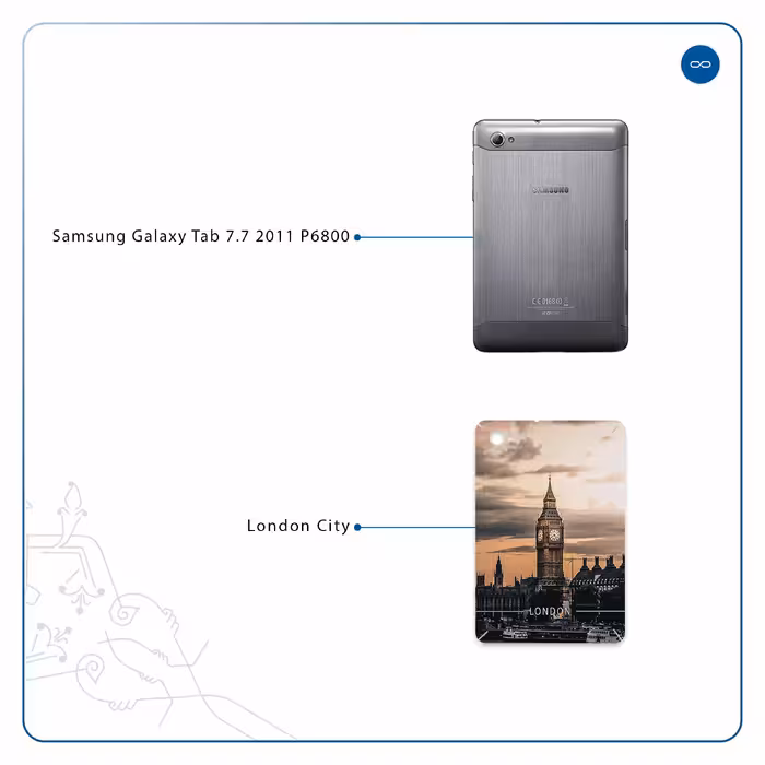 برچسب پوششی ماهوت مدل London City مناسب برای تبلت سامسونگ Galaxy Tab 7.7 2011 P6800