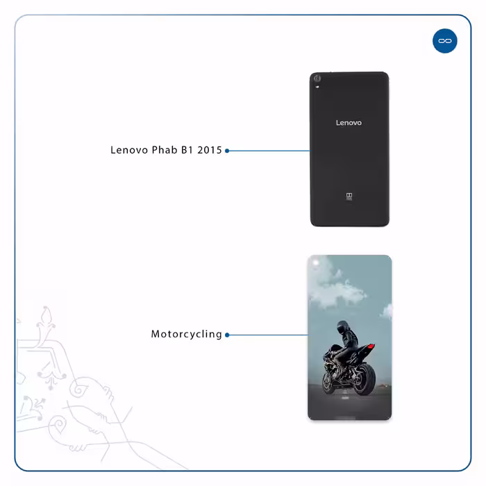 برچسب پوششی ماهوت مدل Motorcycling مناسب برای تبلت لنوو Phab B1 2015
