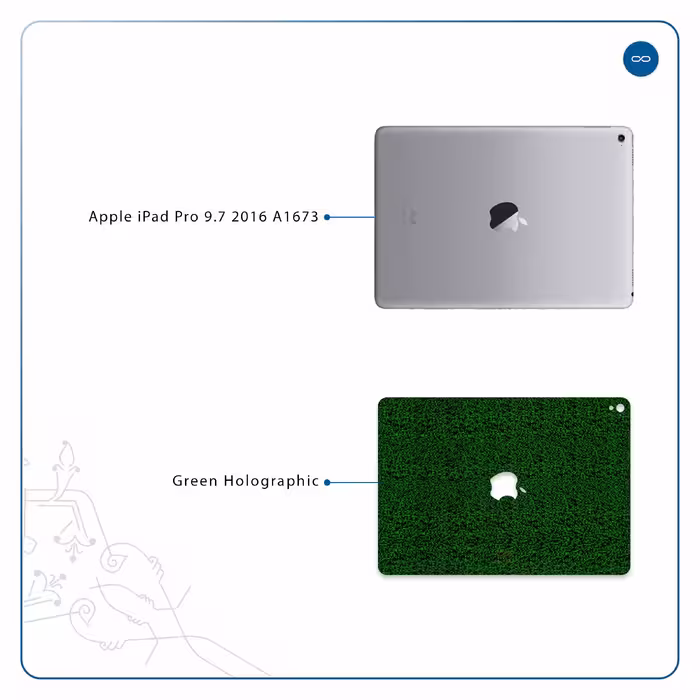 برچسب پوششی ماهوت مدل Green-Holographic مناسب برای تبلت اپل iPad Pro 9.7 2016 A1673