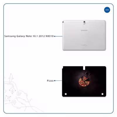 برچسب پوششی ماهوت مدل Pizza مناسب برای تبلت سامسونگ Galaxy Note 10.1 2012 N8010