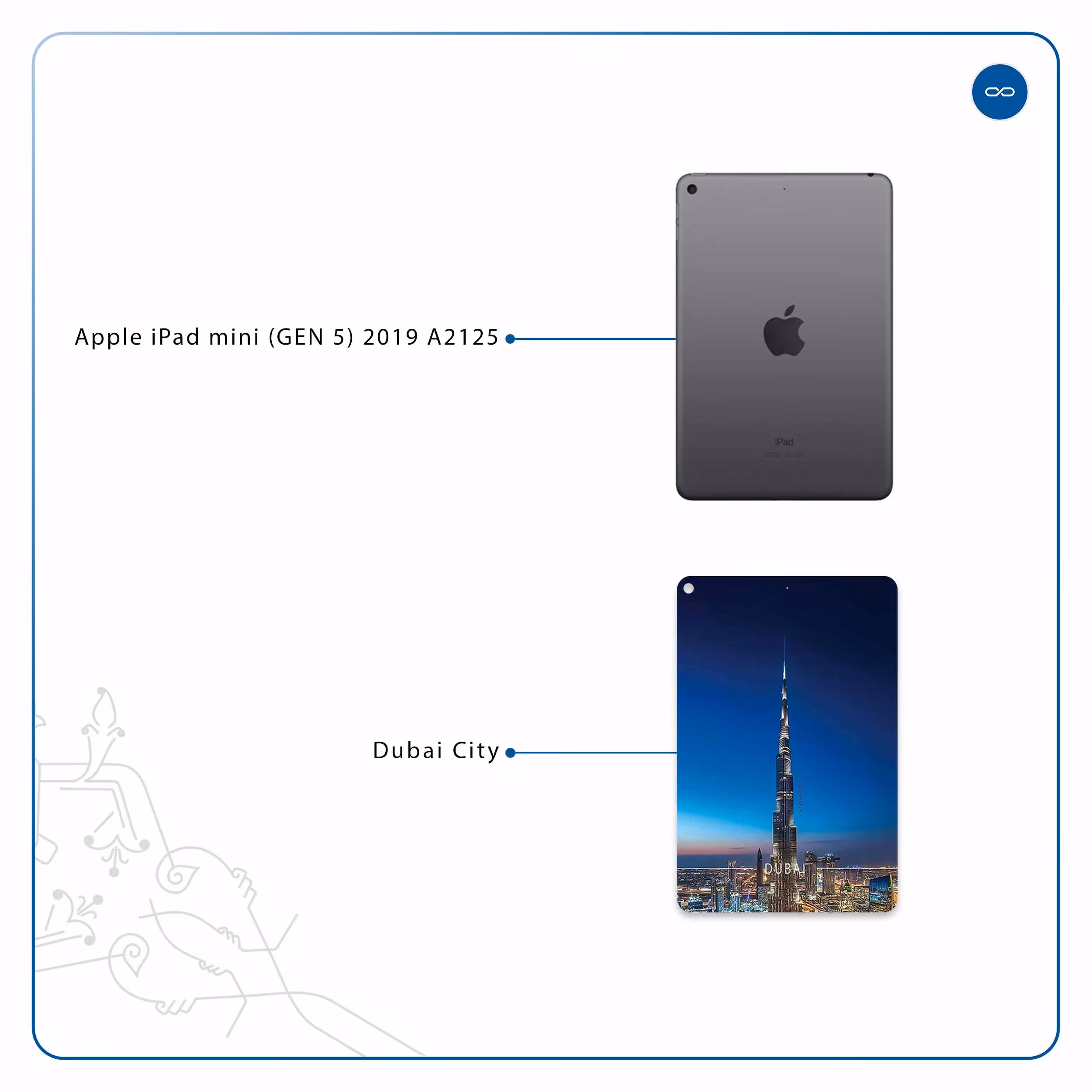 برچسب پوششی ماهوت مدل Dubai City مناسب برای تبلت اپل iPad mini (GEN 5) 2019 A2125