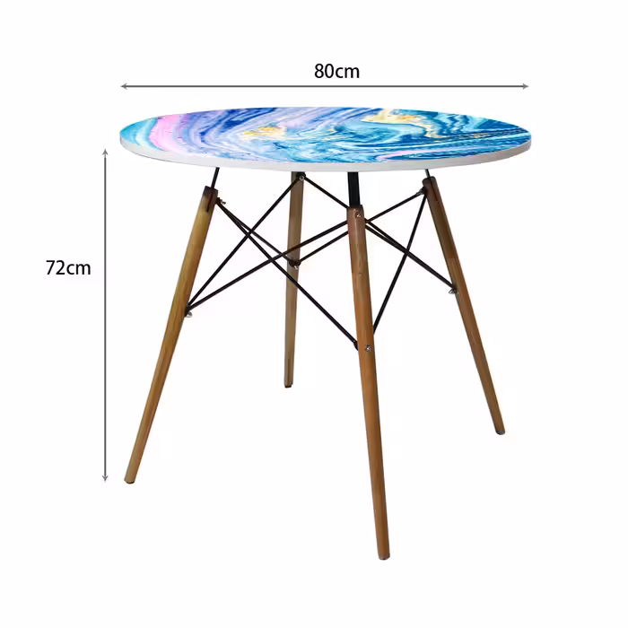 میز ناهارخوری مدل گرد طرح تکسچر کد GL-02