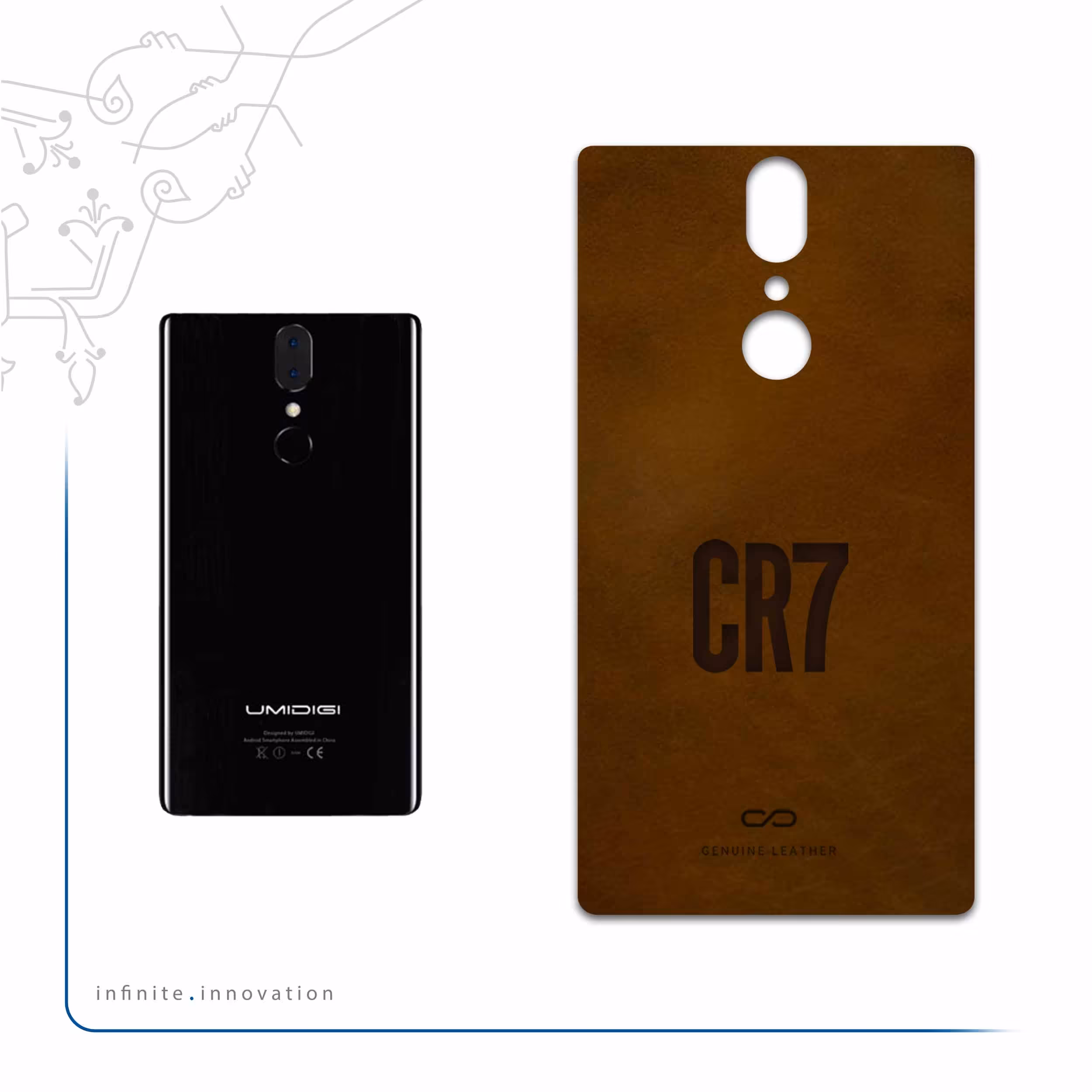 برچسب پوششی ماهوت مدل BFL-CR7 مناسب برای گوشی موبایل یومی Crystal