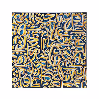 تابلو نقاشی خط طرح اسماءالحسنی مدل GAM259 مجموعه 2 عددی