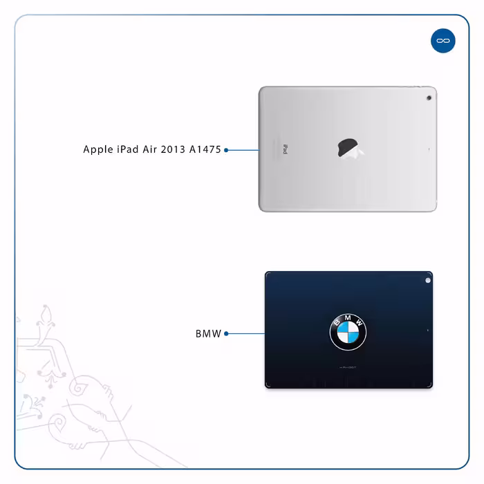 برچسب پوششی ماهوت مدل BMW مناسب برای تبلت اپل iPad Air 2013 A1475