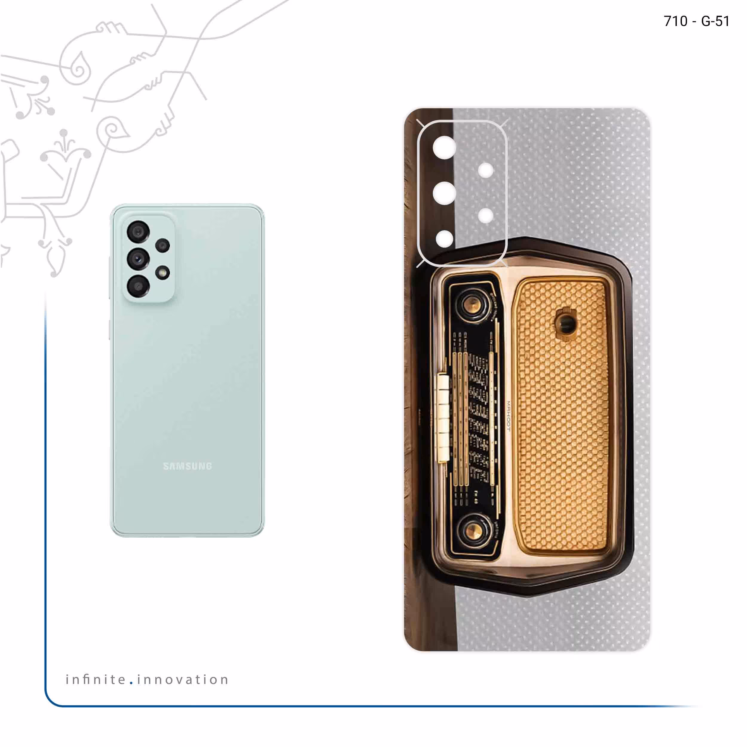 برچسب پوششی ماهوت مدل Radio Nostalgia مناسب برای گوشی موبایل سامسونگ Galaxy A73 5G