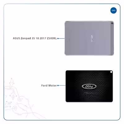 برچسب پوششی ماهوت مدل Ford Motor مناسب برای تبلت ایسوس Zenpad 3S 10 2017 Z500KL