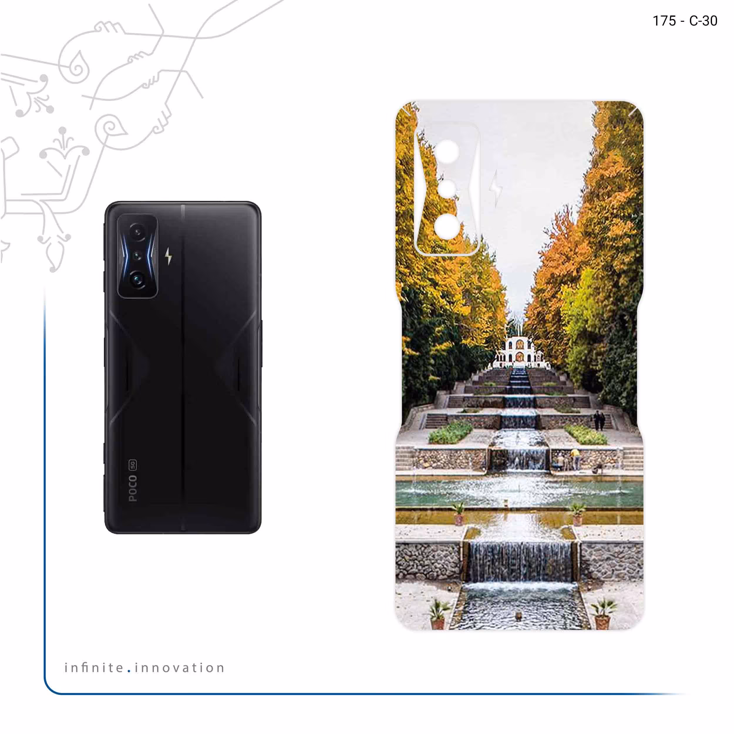 برچسب پوششی ماهوت مدل SHAHZADEH_Garden مناسب برای گوشی موبایل شیائومی Redmi K50 Gaming