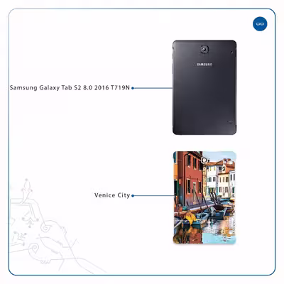 برچسب پوششی ماهوت مدل Venice City مناسب برای تبلت سامسونگ Galaxy Tab S2 8.0 2016 T719N
