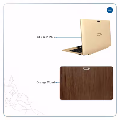 برچسب پوششی ماهوت مدل Orange-Wood مناسب برای تبلت جی ال ایکس W11 Plus