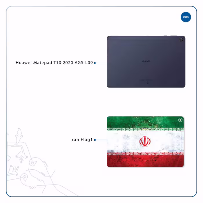 برچسب پوششی ماهوت مدل Iran-Flag-1 مناسب برای تبلت هوآوی Matepad T10 2020 AGS-L09