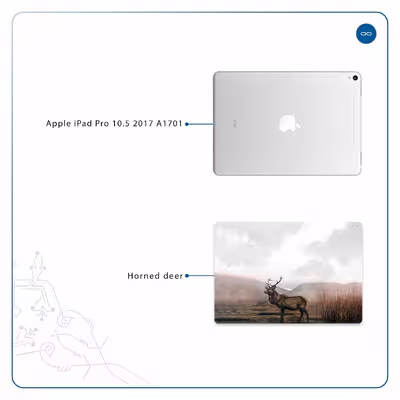 برچسب پوششی ماهوت مدل Horned Deer مناسب برای تبلت اپل iPad Pro 10.5 2017 A1701