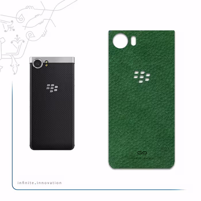 برچسب پوششی ماهوت مدل Green-Leather مناسب برای گوشی موبایل بلک بری KEYONE