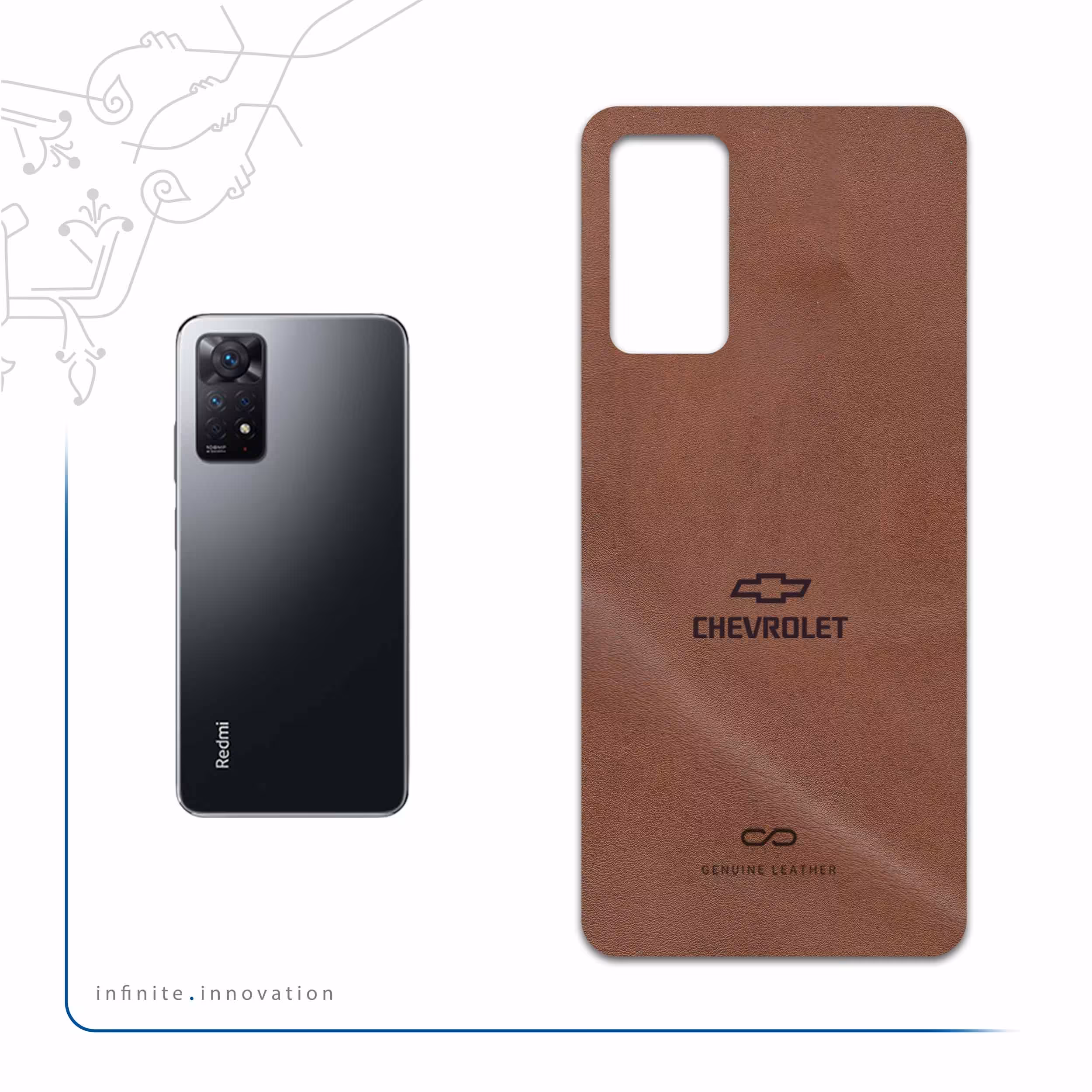 برچسب پوششی ماهوت مدل MNL-CHVRLT مناسب برای گوشی موبایل شیائومی Redmi Note 11 Pro 5G