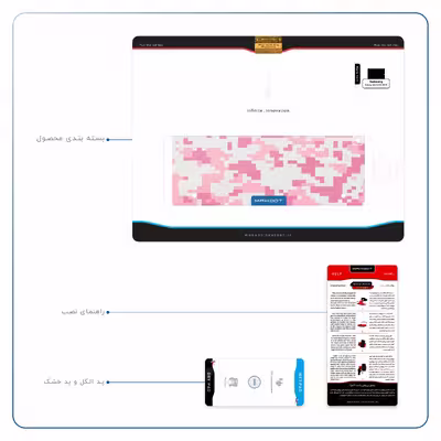 برچسب پوششی ماهوت مدل Army-Pink-pixel مناسب برای تبلت سامسونگ Galaxy Tab S2 9.7 2015 T815