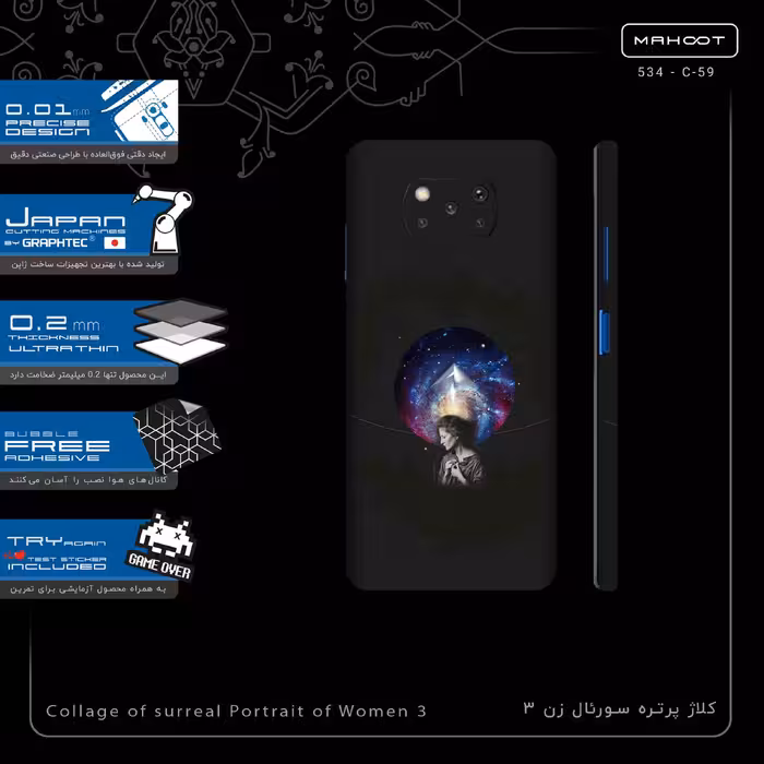 برچسب پوششی ماهوت مدل Collage of surreal Portrait of Women 3-FullSkin مناسب برای گوشی موبایل شیائومی Poco X3 NFC