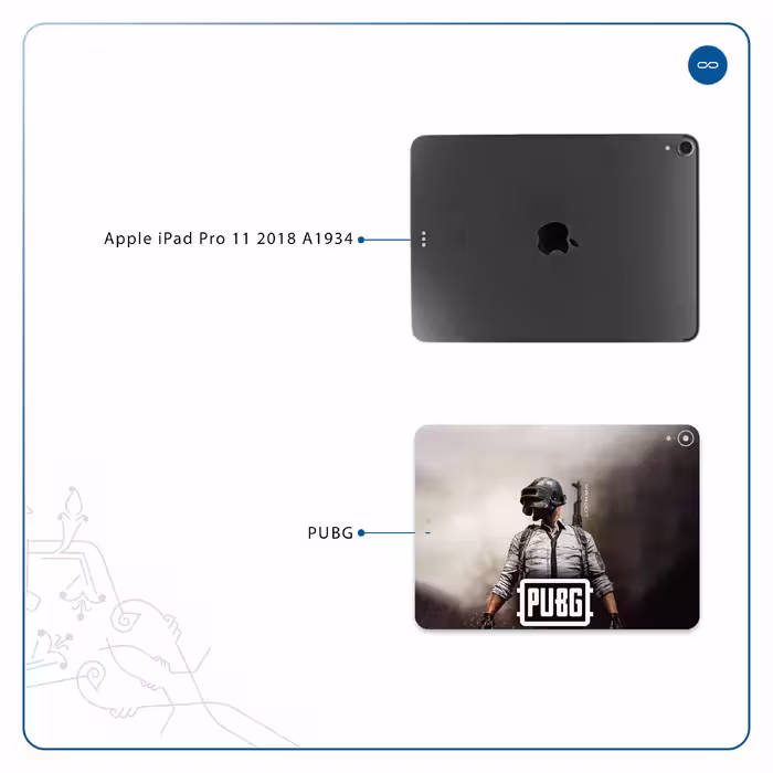 برچسب پوششی ماهوت مدل Pubg-Game مناسب برای تبلت اپل iPad Pro 11 2018 A1934