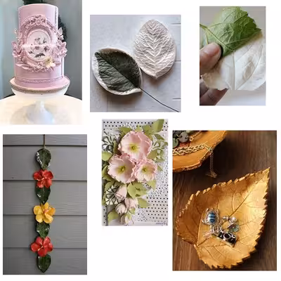 سیلیکون قالب گیری به گز مدل برگ گل کوکب مجموعه 4 عددی