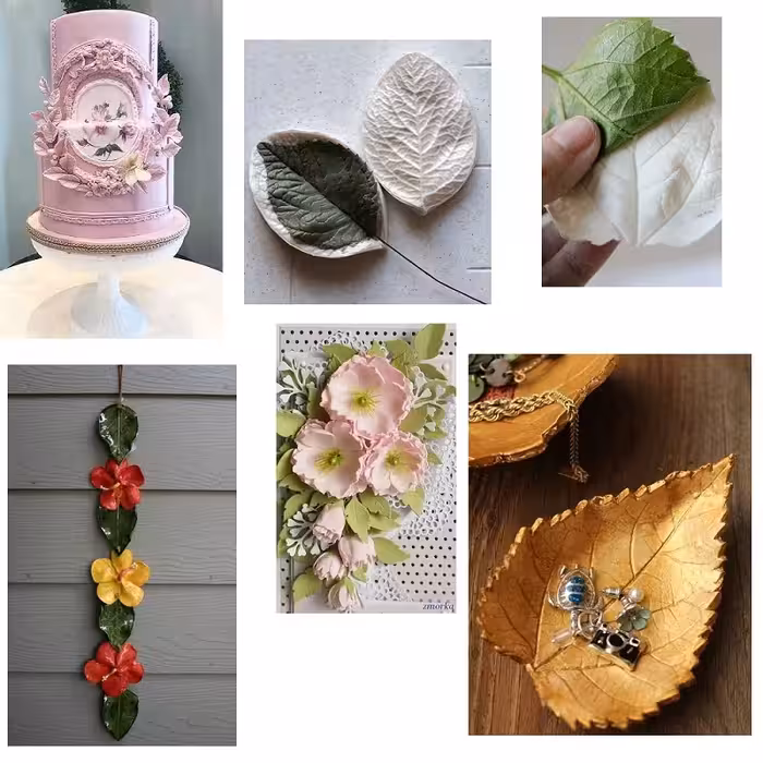 سیلیکون قالب گیری به گز مدل برگ گل کوکب مجموعه 4 عددی