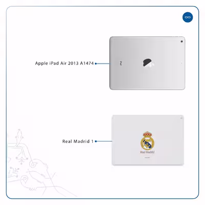 برچسب پوششی ماهوت مدل Real-Madrid مناسب برای تبلت اپل iPad Air 2013 A1474