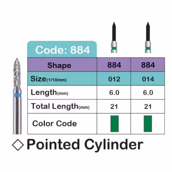 فرز الماسه توربین لاستردنت – Lusterdent Pointed cylinder