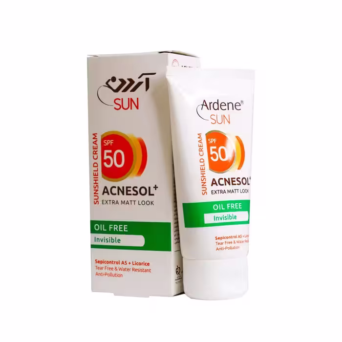 کرم ضد آفتاب آردن سان SPF50 مناسب پوست چرب بی رنگ